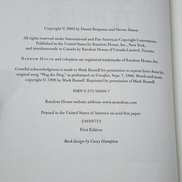 The Age of Sacred Terror by Daniel Benjamin, Steven Simon First Edition - Picture 6 of 7